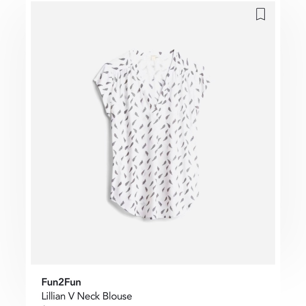 Short cap sleeve blouse Size L White